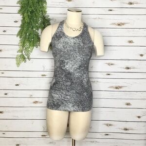 Lululemon Cool Racerback II tank top Luon Spray Jacquard gray White Black 8